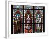 Prague, St. Vitus Cathedral, Stained Glass Window, St. Agnes of Bohemia, St. Vitus, St. Sarcander-Samuel Magal-Framed Photographic Print