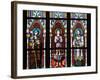 Prague, St. Vitus Cathedral, Stained Glass Window, St. Agnes of Bohemia, St. Vitus, St. Sarcander-Samuel Magal-Framed Photographic Print