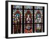 Prague, St. Vitus Cathedral, Stained Glass Window, St. Agnes of Bohemia, St. Vitus, St. Sarcander-Samuel Magal-Framed Photographic Print