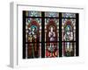 Prague, St. Vitus Cathedral, Stained Glass Window, St. Agnes of Bohemia, St. Vitus, St. Sarcander-Samuel Magal-Framed Photographic Print