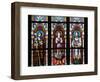 Prague, St. Vitus Cathedral, Stained Glass Window, St. Agnes of Bohemia, St. Vitus, St. Sarcander-Samuel Magal-Framed Photographic Print