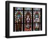 Prague, St. Vitus Cathedral, Stained Glass Window, St. Agnes of Bohemia, St. Vitus, St. Sarcander-Samuel Magal-Framed Photographic Print