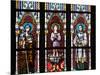 Prague, St. Vitus Cathedral, Stained Glass Window, St. Agnes of Bohemia, St. Vitus, St. Sarcander-Samuel Magal-Mounted Photographic Print