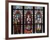 Prague, St. Vitus Cathedral, Stained Glass Window, St. Agnes of Bohemia, St. Vitus, St. Sarcander-Samuel Magal-Framed Photographic Print