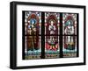 Prague, St. Vitus Cathedral, Stained Glass Window, St. Agnes of Bohemia, St. Vitus, St. Sarcander-Samuel Magal-Framed Photographic Print