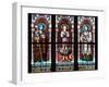 Prague, St. Vitus Cathedral, Stained Glass Window, St. Agnes of Bohemia, St. Vitus, St. Sarcander-Samuel Magal-Framed Photographic Print