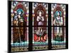 Prague, St. Vitus Cathedral, Stained Glass Window, St. Agnes of Bohemia, St. Vitus, St. Sarcander-Samuel Magal-Mounted Photographic Print