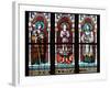 Prague, St. Vitus Cathedral, Stained Glass Window, St. Agnes of Bohemia, St. Vitus, St. Sarcander-Samuel Magal-Framed Photographic Print