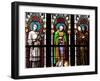 Prague, St. Vitus Cathedral, Stained Glass Window, St Aloysius, St Alphonsus, St Francis De Paula-Samuel Magal-Framed Photographic Print