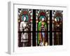 Prague, St. Vitus Cathedral, Stained Glass Window, St Aloysius, St Alphonsus, St Francis De Paula-Samuel Magal-Framed Photographic Print