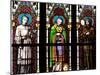 Prague, St. Vitus Cathedral, Stained Glass Window, St Aloysius, St Alphonsus, St Francis De Paula-Samuel Magal-Mounted Photographic Print