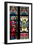 Prague, St. Vitus Cathedral, Stained Glass Window, St Bartholomew, Count Von Waldstein Coat of Arms-Samuel Magal-Framed Photographic Print