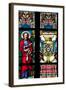 Prague, St. Vitus Cathedral, Stained Glass Window, St Bartholomew, Count Von Waldstein Coat of Arms-Samuel Magal-Framed Photographic Print