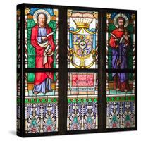 Prague, St. Vitus Cathedral, Stained Glass Window, St Bartholomew, St Matthew-Samuel Magal-Stretched Canvas