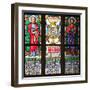 Prague, St. Vitus Cathedral, Stained Glass Window, St Bartholomew, St Matthew-Samuel Magal-Framed Photographic Print