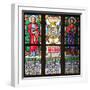 Prague, St. Vitus Cathedral, Stained Glass Window, St Bartholomew, St Matthew-Samuel Magal-Framed Photographic Print