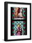 Prague, St. Vitus Cathedral, Stained Glass Window, St. Erhard of Ratisbon, St. Odilia, St. Tarohus-Samuel Magal-Framed Photographic Print