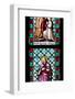 Prague, St. Vitus Cathedral, Stained Glass Window, St. Erhard of Ratisbon, St. Odilia, St. Tarohus-Samuel Magal-Framed Photographic Print