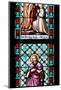 Prague, St. Vitus Cathedral, Stained Glass Window, St. Erhard of Ratisbon, St. Odilia, St. Tarohus-Samuel Magal-Mounted Photographic Print