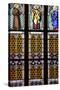 Prague, St. Vitus Cathedral, Stained Glass Window, St. Francis, St. Peter, Saint Elisabeth-Samuel Magal-Stretched Canvas