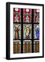 Prague, St. Vitus Cathedral, Stained Glass Window, St. Francis, St. Peter, Saint Elisabeth-Samuel Magal-Framed Photographic Print