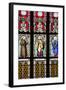 Prague, St. Vitus Cathedral, Stained Glass Window, St. Francis, St. Peter, Saint Elisabeth-Samuel Magal-Framed Photographic Print