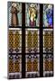 Prague, St. Vitus Cathedral, Stained Glass Window, St. Francis, St. Peter, Saint Elisabeth-Samuel Magal-Mounted Photographic Print