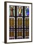 Prague, St. Vitus Cathedral, Stained Glass Window, St. Francis, St. Peter, Saint Elisabeth-Samuel Magal-Framed Photographic Print