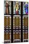 Prague, St. Vitus Cathedral, Stained Glass Window, St. Francis, St. Peter, Saint Elisabeth-Samuel Magal-Mounted Photographic Print