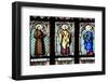 Prague, St. Vitus Cathedral, Stained Glass Window, St. Francis, St. Peter, Saint Elisabeth-Samuel Magal-Framed Photographic Print