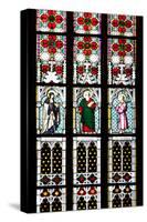 Prague, St. Vitus Cathedral, Stained Glass Window, St Gisela, St Paul, St Rudolph-Samuel Magal-Stretched Canvas