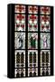 Prague, St. Vitus Cathedral, Stained Glass Window, St Gisela, St Paul, St Rudolph-Samuel Magal-Framed Stretched Canvas