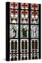 Prague, St. Vitus Cathedral, Stained Glass Window, St Gisela, St Paul, St Rudolph-Samuel Magal-Stretched Canvas