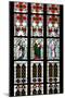 Prague, St. Vitus Cathedral, Stained Glass Window, St Gisela, St Paul, St Rudolph-Samuel Magal-Mounted Premium Photographic Print