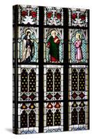 Prague, St. Vitus Cathedral, Stained Glass Window, St Gisela, St Paul, St Rudolph-Samuel Magal-Stretched Canvas