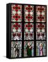 Prague, St. Vitus Cathedral, Stained Glass Window, St Gisela, St Paul, St Rudolph-Samuel Magal-Framed Stretched Canvas