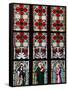 Prague, St. Vitus Cathedral, Stained Glass Window, St Gisela, St Paul, St Rudolph-Samuel Magal-Framed Stretched Canvas