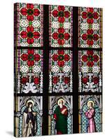 Prague, St. Vitus Cathedral, Stained Glass Window, St Gisela, St Paul, St Rudolph-Samuel Magal-Stretched Canvas