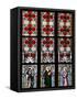 Prague, St. Vitus Cathedral, Stained Glass Window, St Gisela, St Paul, St Rudolph-Samuel Magal-Framed Stretched Canvas