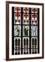 Prague, St. Vitus Cathedral, Stained Glass Window, St Gisela, St Paul, St Rudolph-Samuel Magal-Framed Photographic Print