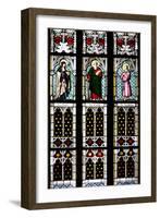 Prague, St. Vitus Cathedral, Stained Glass Window, St Gisela, St Paul, St Rudolph-Samuel Magal-Framed Photographic Print