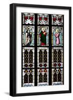 Prague, St. Vitus Cathedral, Stained Glass Window, St Gisela, St Paul, St Rudolph-Samuel Magal-Framed Photographic Print