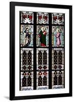 Prague, St. Vitus Cathedral, Stained Glass Window, St Gisela, St Paul, St Rudolph-Samuel Magal-Framed Photographic Print