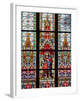Prague, St. Vitus Cathedral, Stained Glass Window, St. John the Baptist-Samuel Magal-Framed Photographic Print