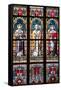 Prague, St. Vitus Cathedral, Stained Glass Window, St. Ludmilla, St. Methodius and St. Wenceslaus-Samuel Magal-Framed Stretched Canvas