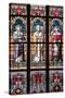 Prague, St. Vitus Cathedral, Stained Glass Window, St. Ludmilla, St. Methodius and St. Wenceslaus-Samuel Magal-Stretched Canvas