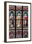 Prague, St. Vitus Cathedral, Stained Glass Window, St. Ludmilla, St. Methodius and St. Wenceslaus-Samuel Magal-Framed Photographic Print