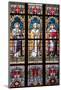 Prague, St. Vitus Cathedral, Stained Glass Window, St. Ludmilla, St. Methodius and St. Wenceslaus-Samuel Magal-Mounted Photographic Print