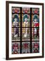 Prague, St. Vitus Cathedral, Stained Glass Window, St. Ludmilla, St. Methodius and St. Wenceslaus-Samuel Magal-Framed Photographic Print