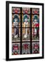 Prague, St. Vitus Cathedral, Stained Glass Window, St. Ludmilla, St. Methodius and St. Wenceslaus-Samuel Magal-Framed Photographic Print